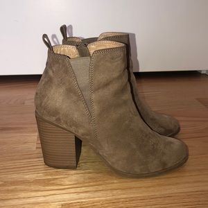 Tan booties
